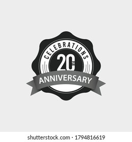 20 Th Anniversary Celebrations Vector Template Design Illustration