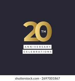 20. Jahrestag Logo Sammlung Farbverlauf Vektor Vorlage Illustration