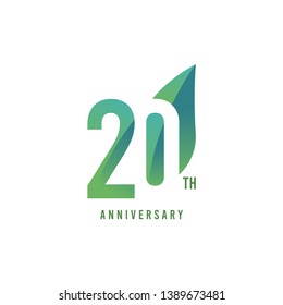 20 th Anniversary Logo Vector Template Design Illustration