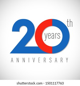 20 Th Anniversary Numbers 20 Years Stock Vector (Royalty Free ...