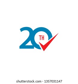 20 Th Anniversary Vector Template Design Illustration