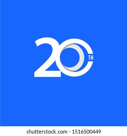 20 Th Anniversary Vector Template Design Illustration