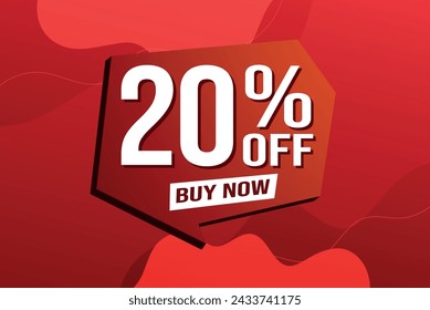 20% twenty percent off buy now poster banner graphic design icon logo sign symbol social media website coupon

