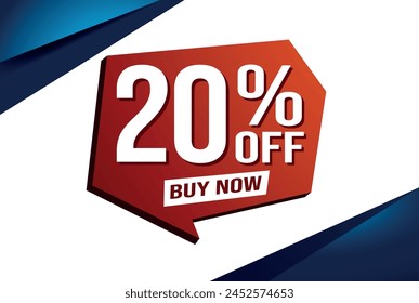 20% twenty percent off buy now poster banner graphic design icon logo sign symbol social media website coupon

