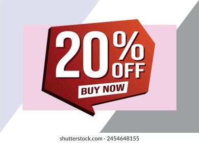 20% twenty percent off buy now poster banner graphic design icon logo sign symbol social media website coupon

