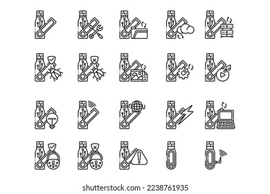 20 USB flash drive Icons