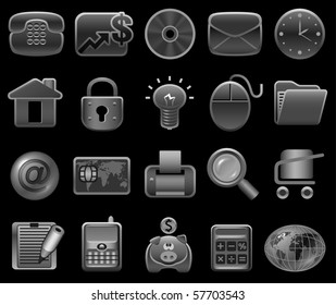 20 vectors icons of office and business concept.