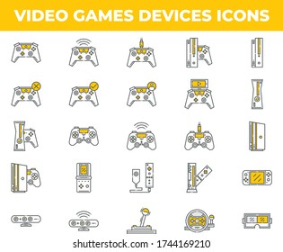 20 Video games and gaming Icons includes controller,console and electronic devices