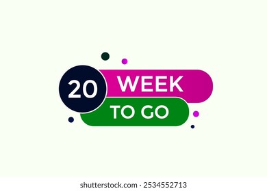 20 week to go, icon, stile, timer, countdown, clock, time,  background, template,20  week to go countdown, sticker, left banner, business, sale, label button
