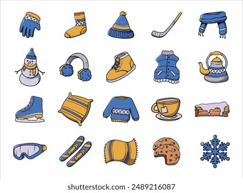 20 Ilustración de Invierno Set Colección