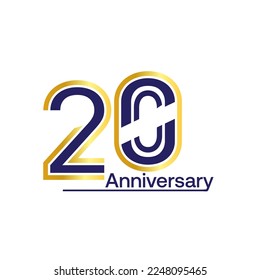 20 year anniversary celebration logotype