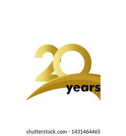 20 Year Anniversary Celebration Vector Template Design Illustration