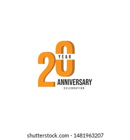 20 year Anniversary Celebration vector template, Design for Banner, greeting Cards or print