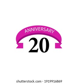 20 year anniversary celebration vector design illustration