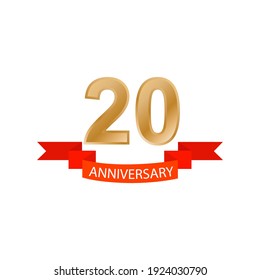 20 year anniversary celebration vector design illustration