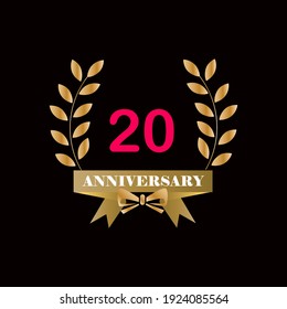 20 year anniversary celebration vector template design illustration
