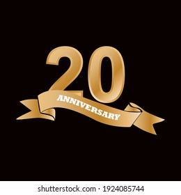 20 años de celebración ilustración de diseño vectorial