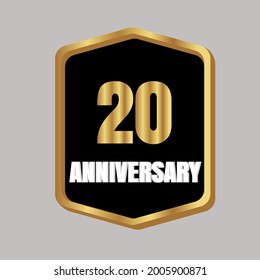 20 años de celebración, diseño vectorial para celebraciones, tarjetas de invitación y tarjetas de felicitación
