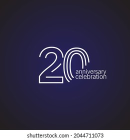 20 años de celebración ilustración de diseño de plantillas vectoriales