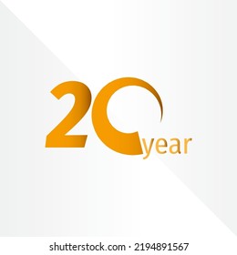 20-jährige Jubiläumsfeier Vector Template Design Illustration