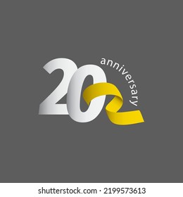 20 Year Anniversary Celebration Vector Template Design Illustration