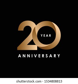 20 Year Anniversary Design Logo Illustration