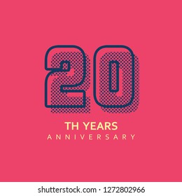 20 Year Anniversary Design Template, vector illustration.