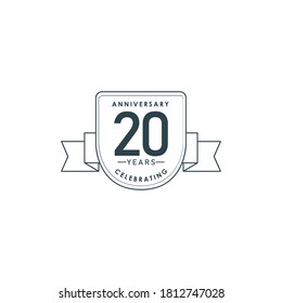 20 year anniversary design template.
