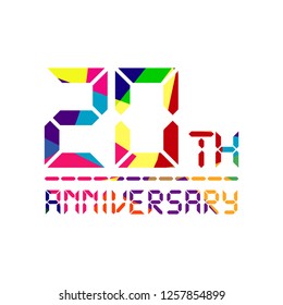 20 year anniversary design. vector