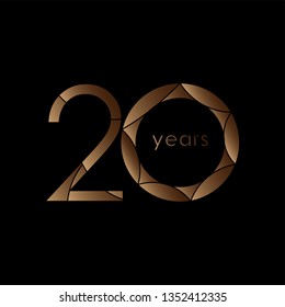 20 year Anniversary Logo Vector Template Design Illustration