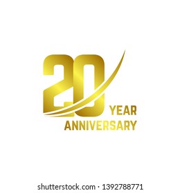 20 Year Anniversary Logo Vector Template Design Illustration