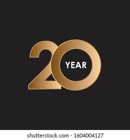 20 Year Anniversary Logo Vector Template