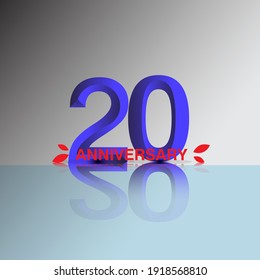 20 Year Anniversary Set Vector Template Design Illustration