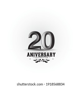 20 Year Anniversary Set Vector Template Design Illustration
