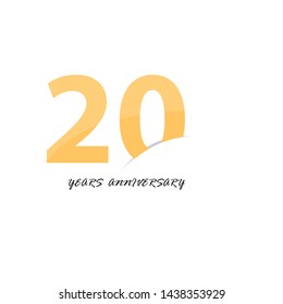 20 year anniversary vector, style  for celebration, logo template