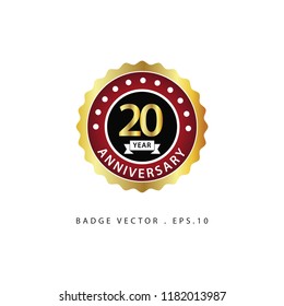 20 Year Anniversary Vector Template Design Illustration