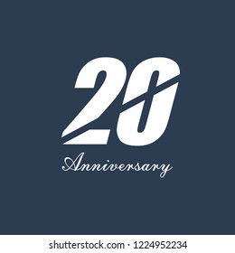 20 Year Anniversary Vector Template Design Illustration