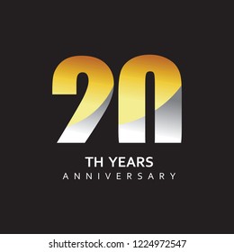 20 Year Anniversary Vector Template Design Illustration