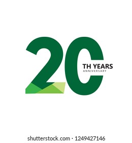 20 Year Anniversary Vector Template Design Illustration.
