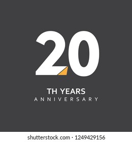 20 Year Anniversary Vector Template Design Illustration.