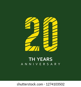 20 Year Anniversary Vector Template Design Illustration
