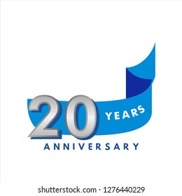 20 Year Anniversary Vector Template Design Illustration