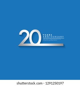 20 Year Anniversary Vector Template Design Illustration.