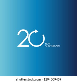 20 Year Anniversary Vector Template Design Illustration