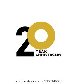20 Year Anniversary Vector Template Design Illustration
