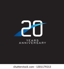 20 Year Anniversary Vector Template Design Illustration