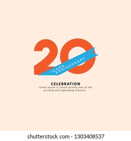20-jährige Vektor Template Design Illustration