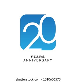 20 Year Anniversary Vector Template Design Illustration.