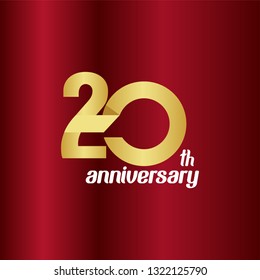 20 Year Anniversary Vector Template Design Illustration