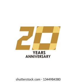 20 Year Anniversary Vector Template Design Illustration
